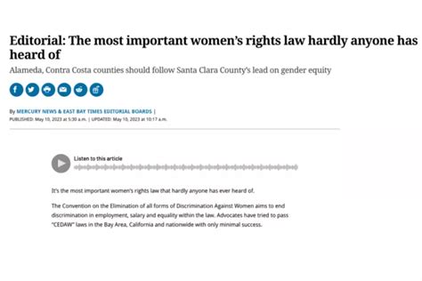 Editorial: The most important women’s rights law hardly anyone has heard of